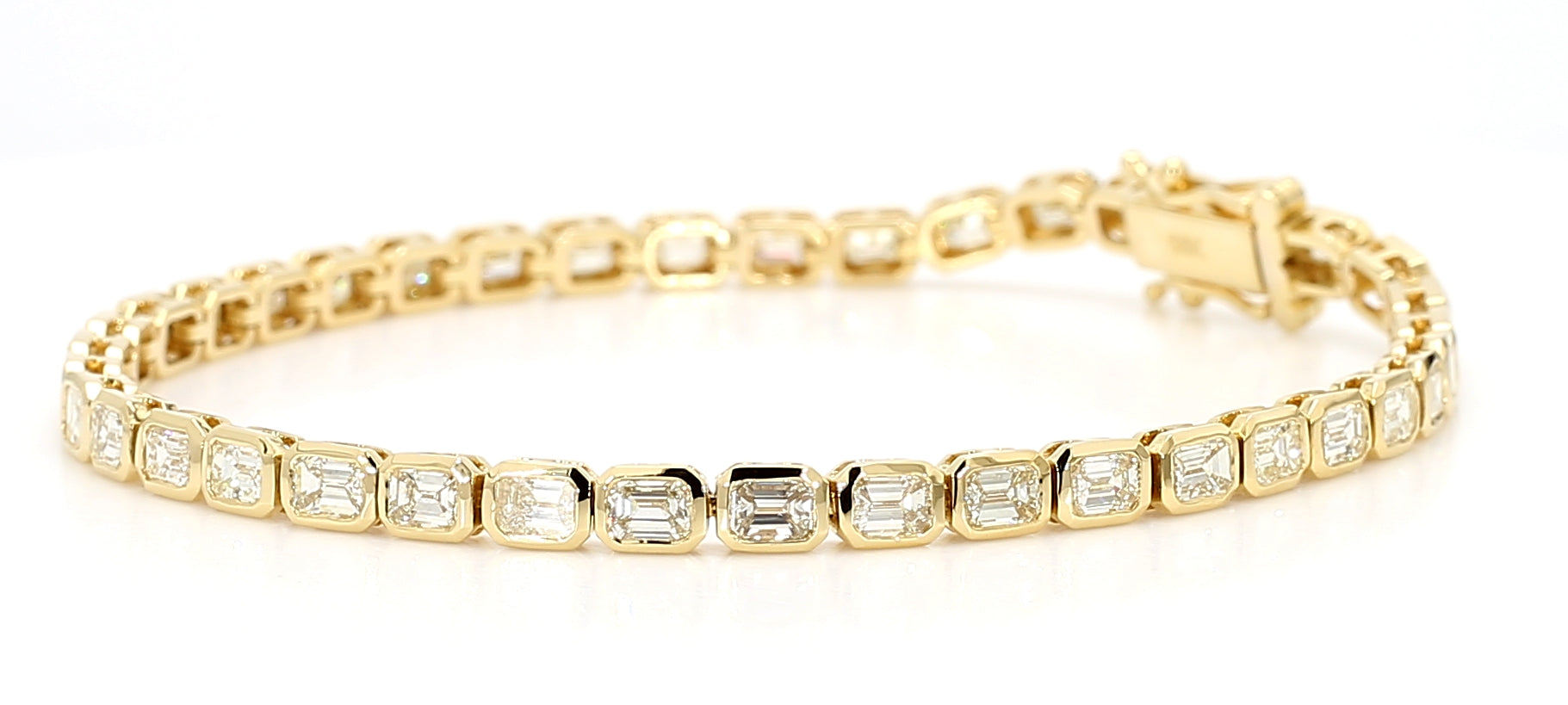 Natural White Emerald Diamond Bracelet