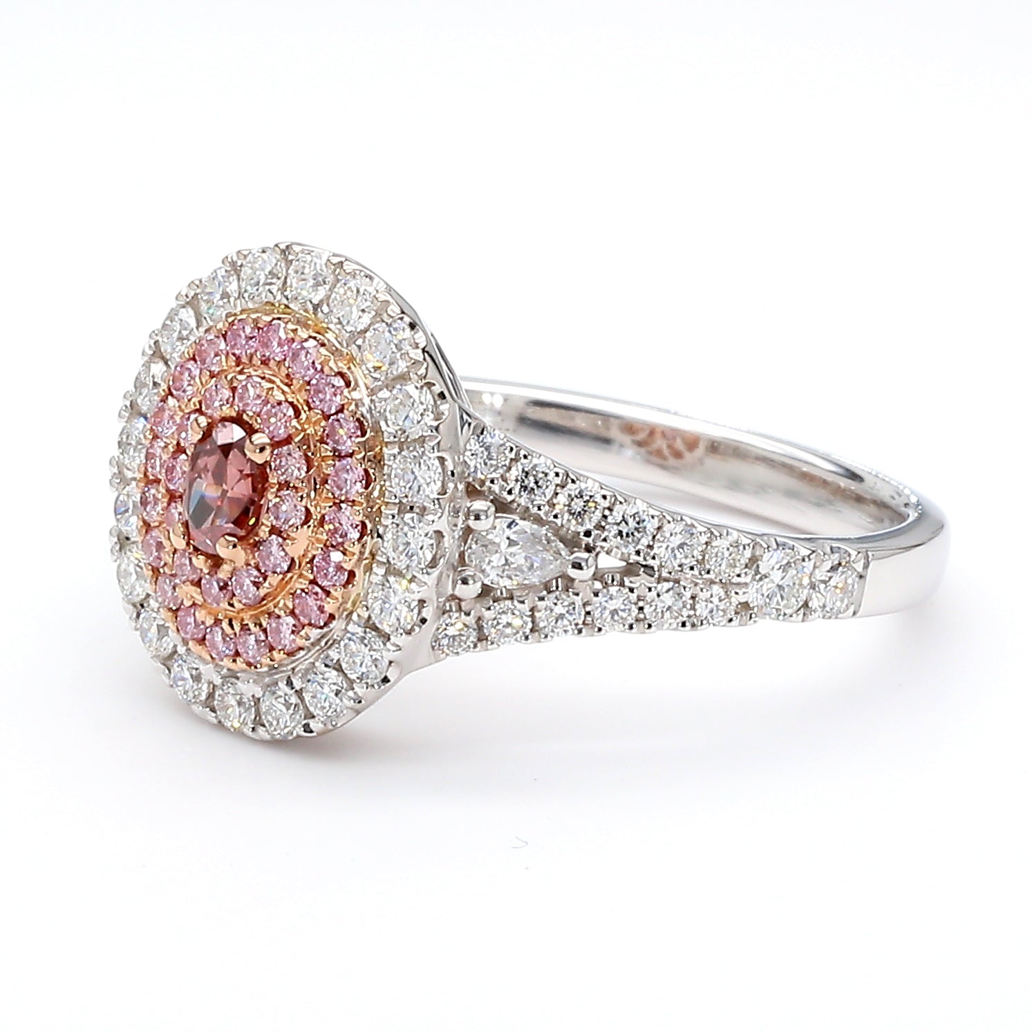 Natural Pink Oval Diamond Ring Gia Certified
