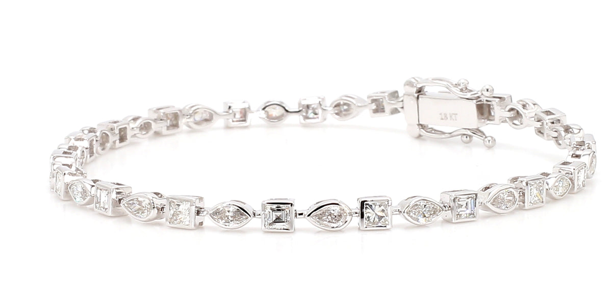 Natural White Mix Diamond Bracelet