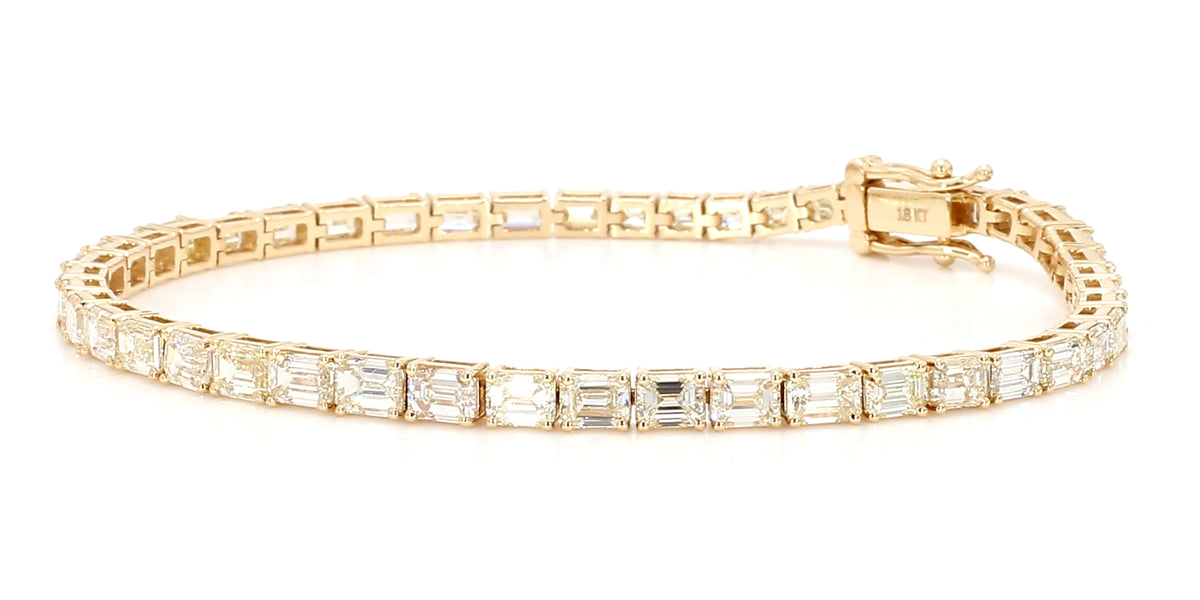 Natural White Emerald Diamond Bracelet