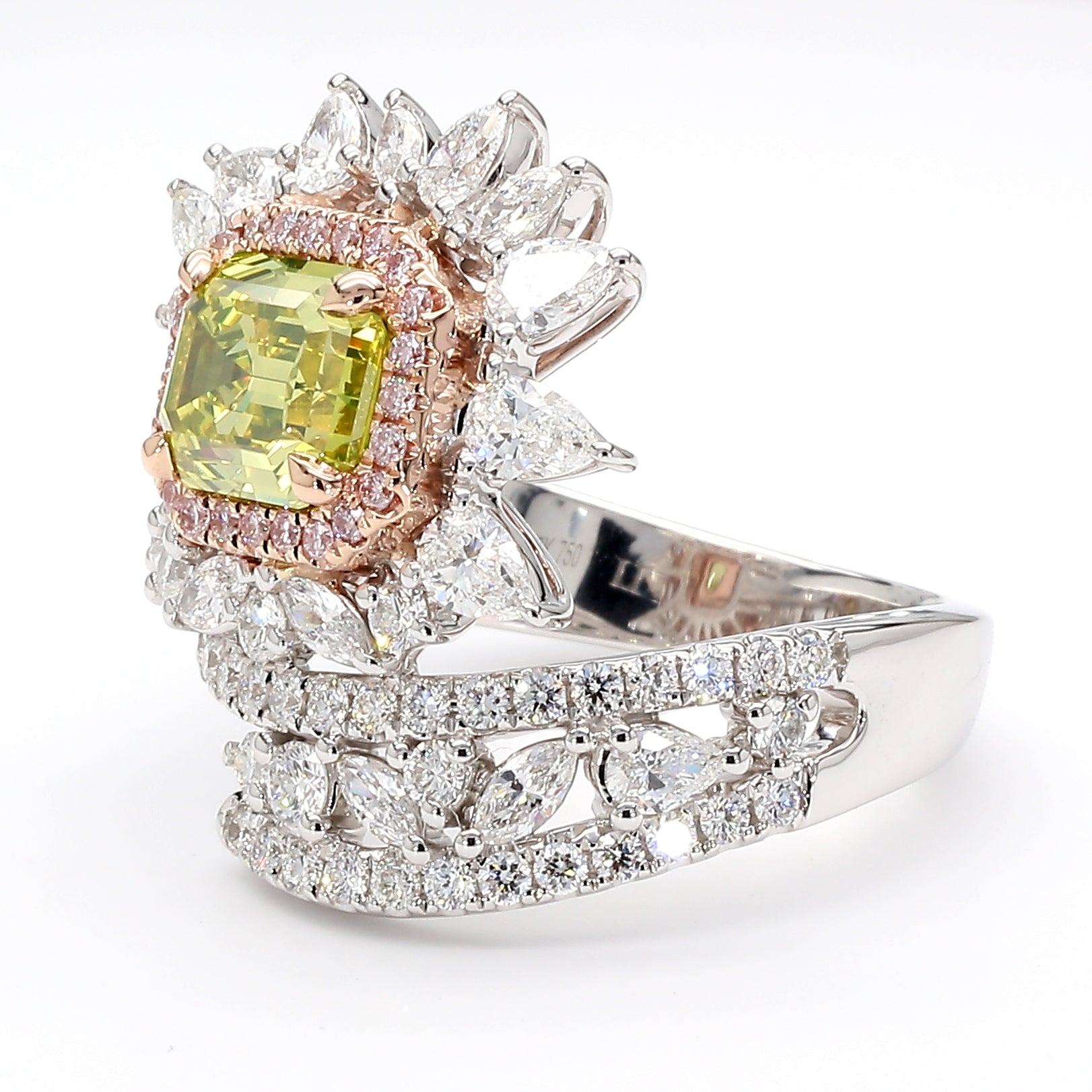 Natural Green Emerald Diamond Ring | GIA Certified
