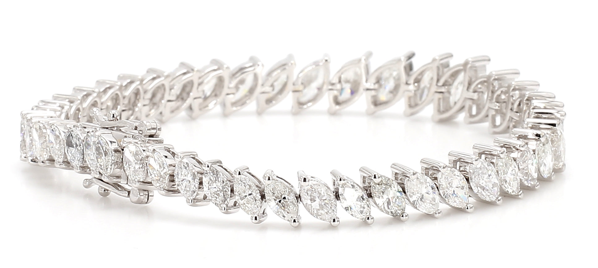 Natural White Marquise Diamond Bracelet