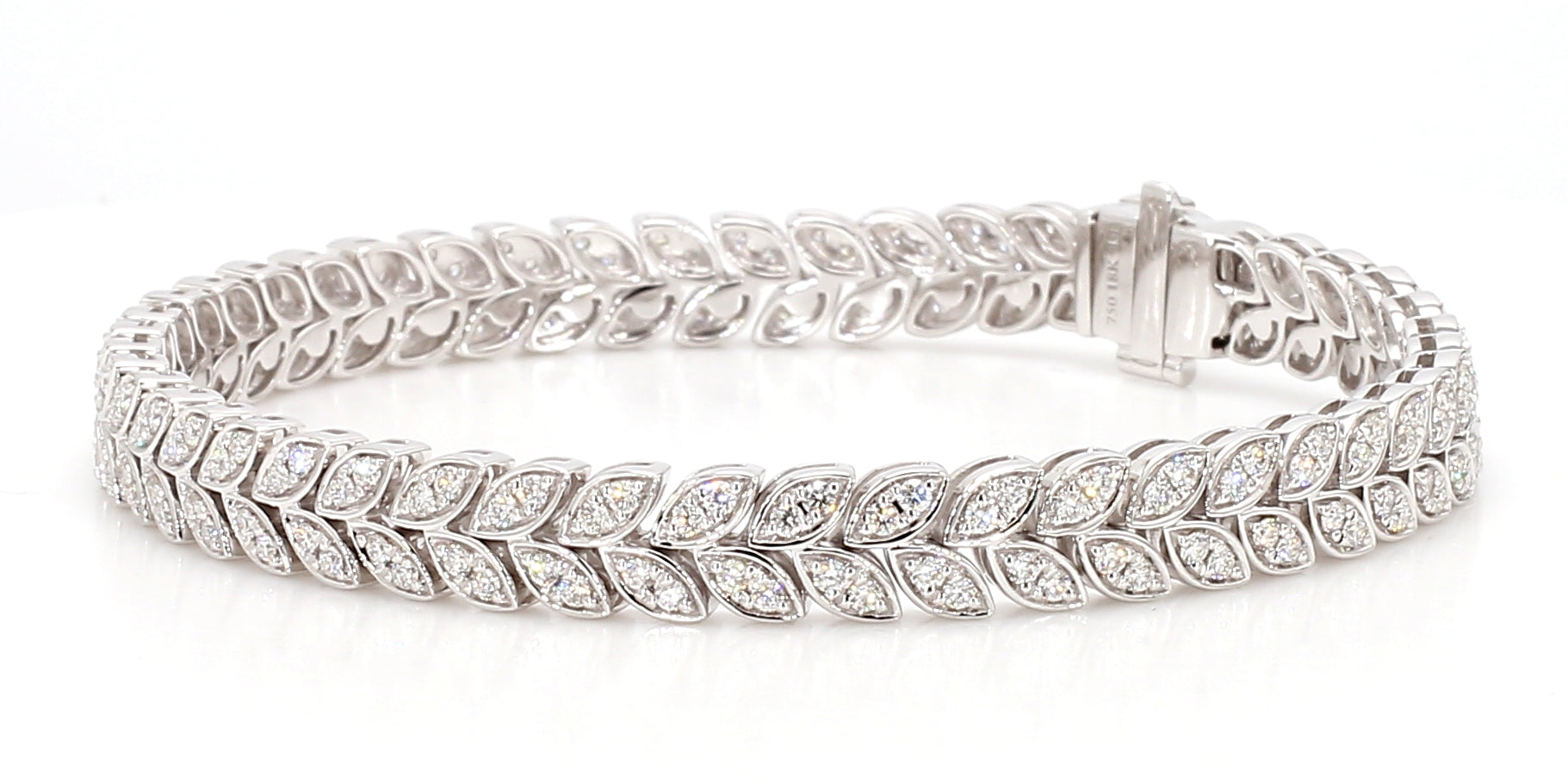 Natural White Round Diamond Bracelet