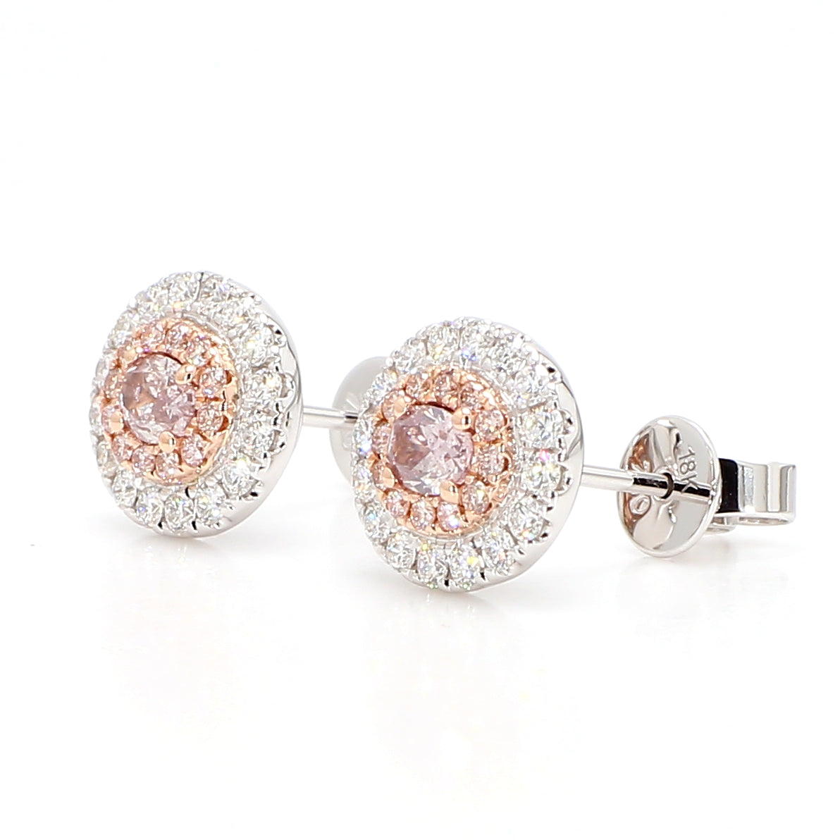 Natural Purple Oval Diamond Earring Gia Certified