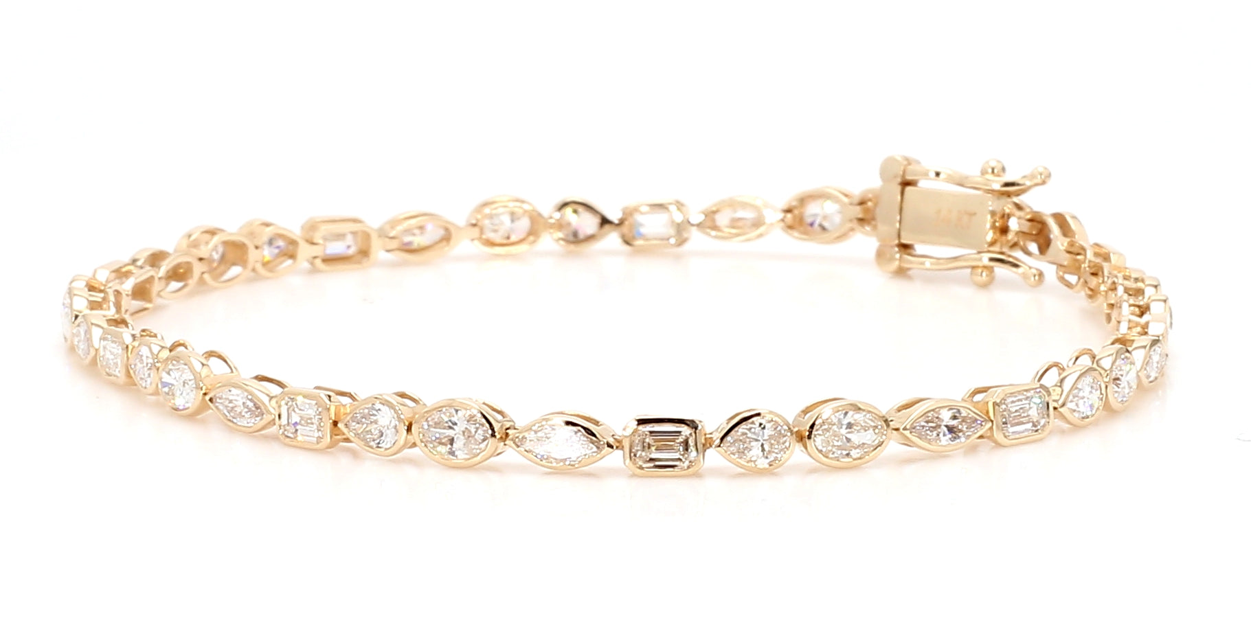 Natural White Oval Diamond Bracelet