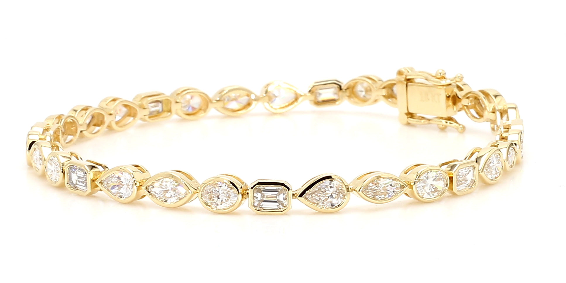 Natural White Pear Diamond Bracelet
