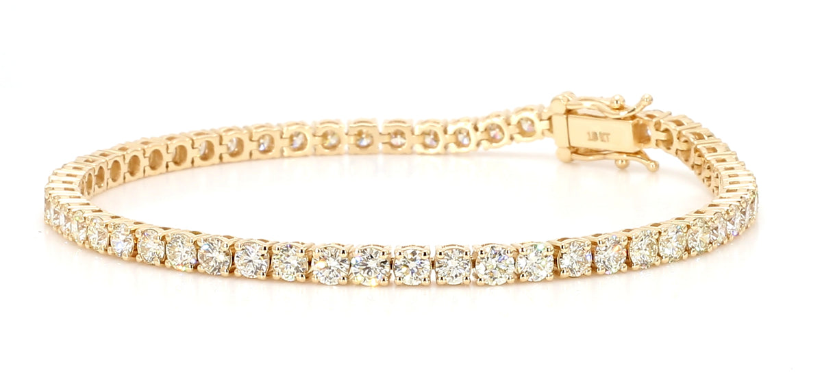 Natural White Round Diamond Bracelet