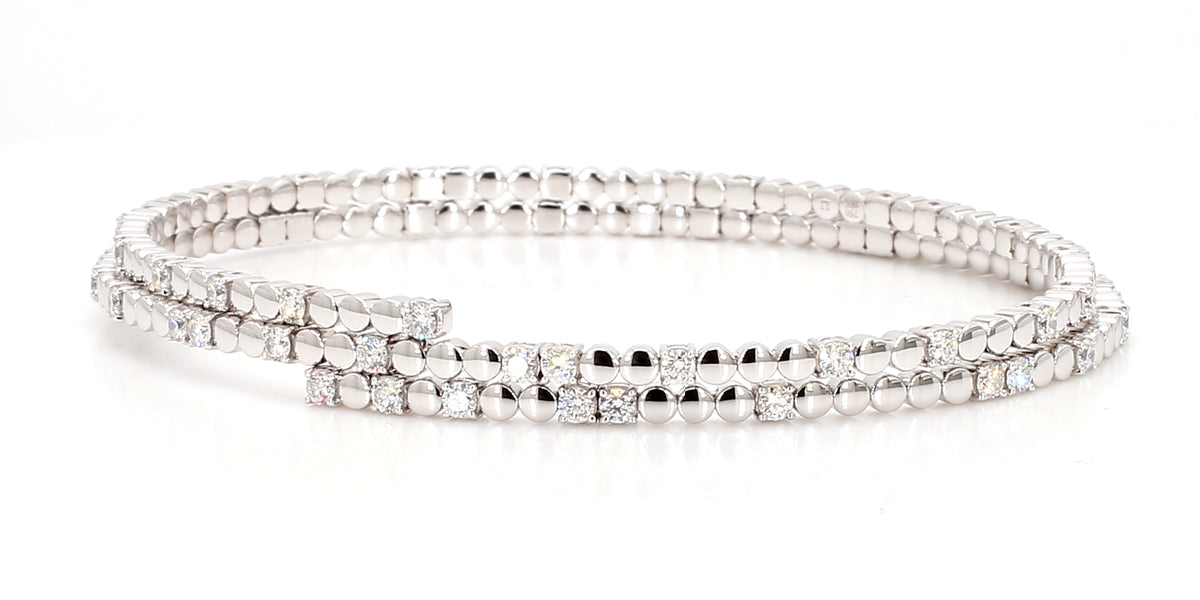 Natural White Round Diamond Bracelet
