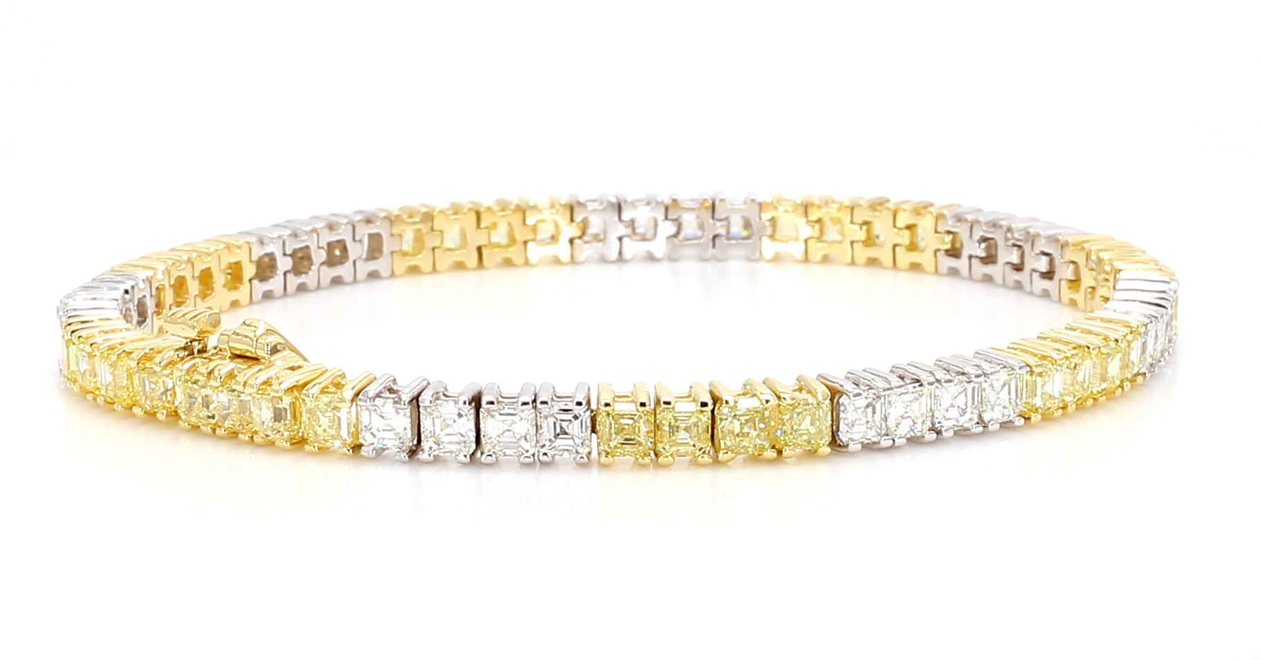 Natural Yellow Cushion Diamond Bracelet