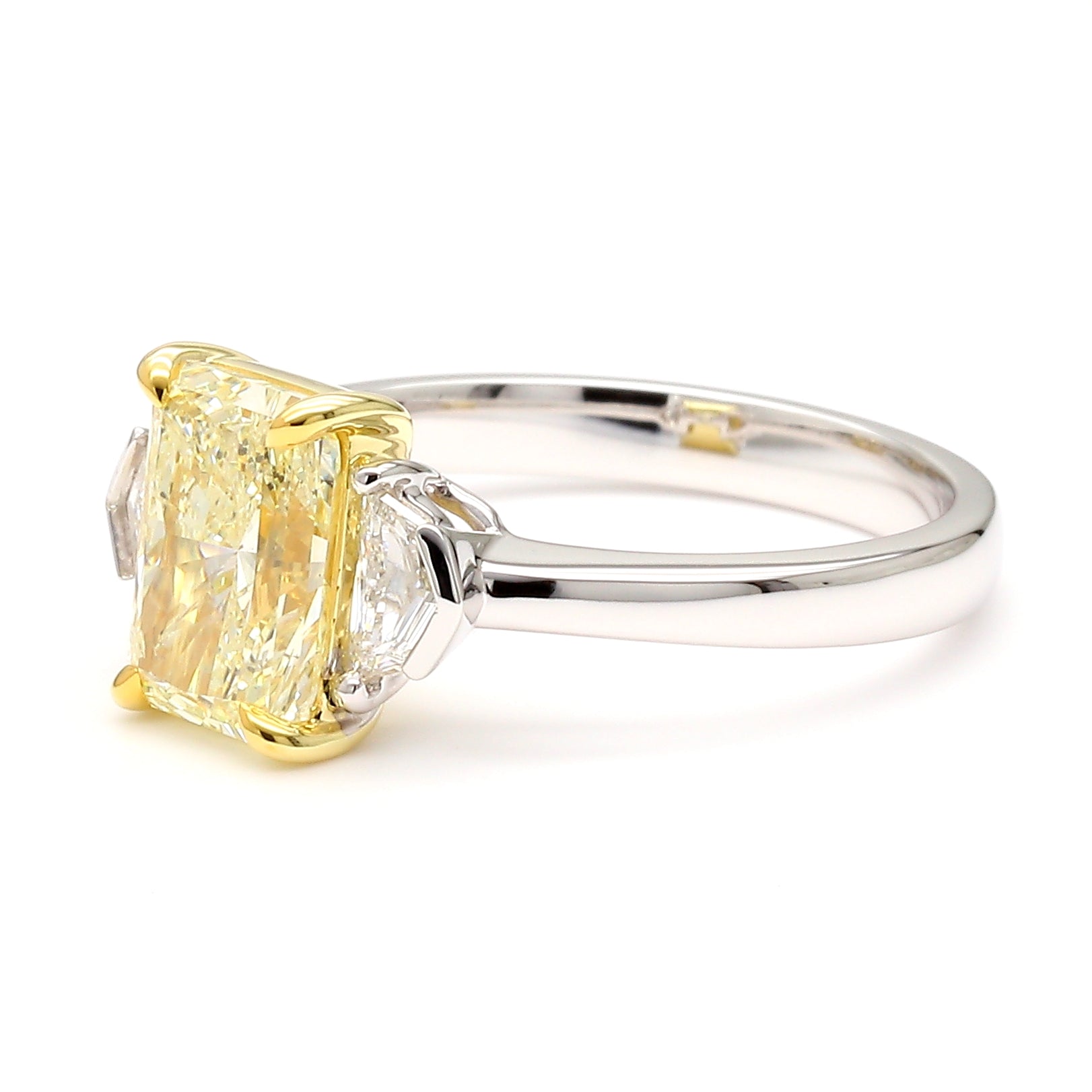 Natural Yellow Radiant Diamond Ring GIA Certified product image 2