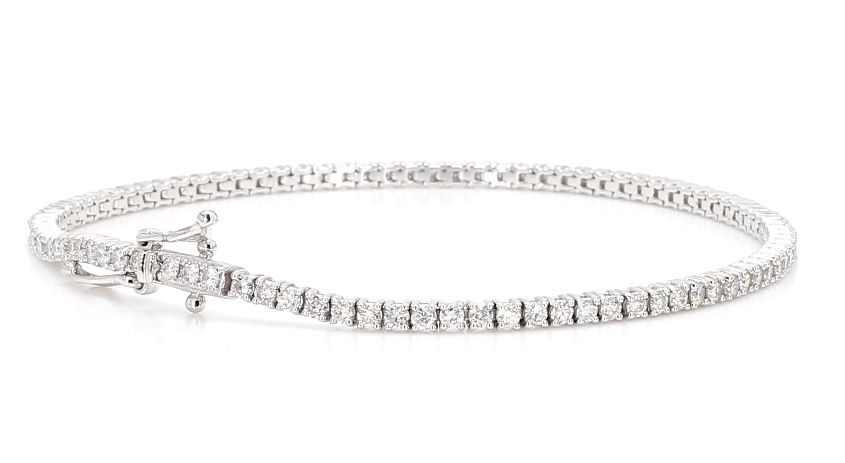 Natural White Round Diamond Bracelet