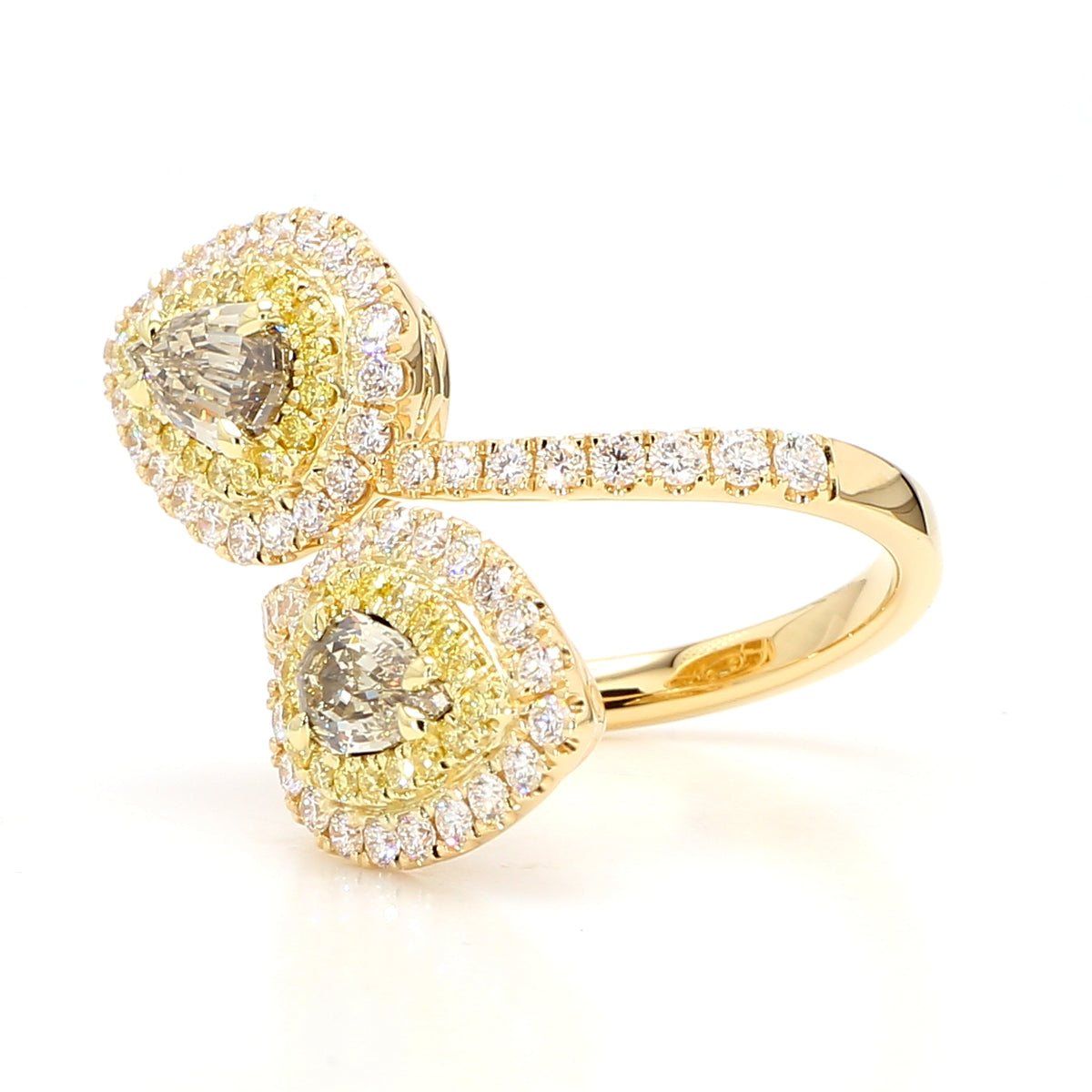 Natural Yellow Kite Diamond Ring | GIA Certified