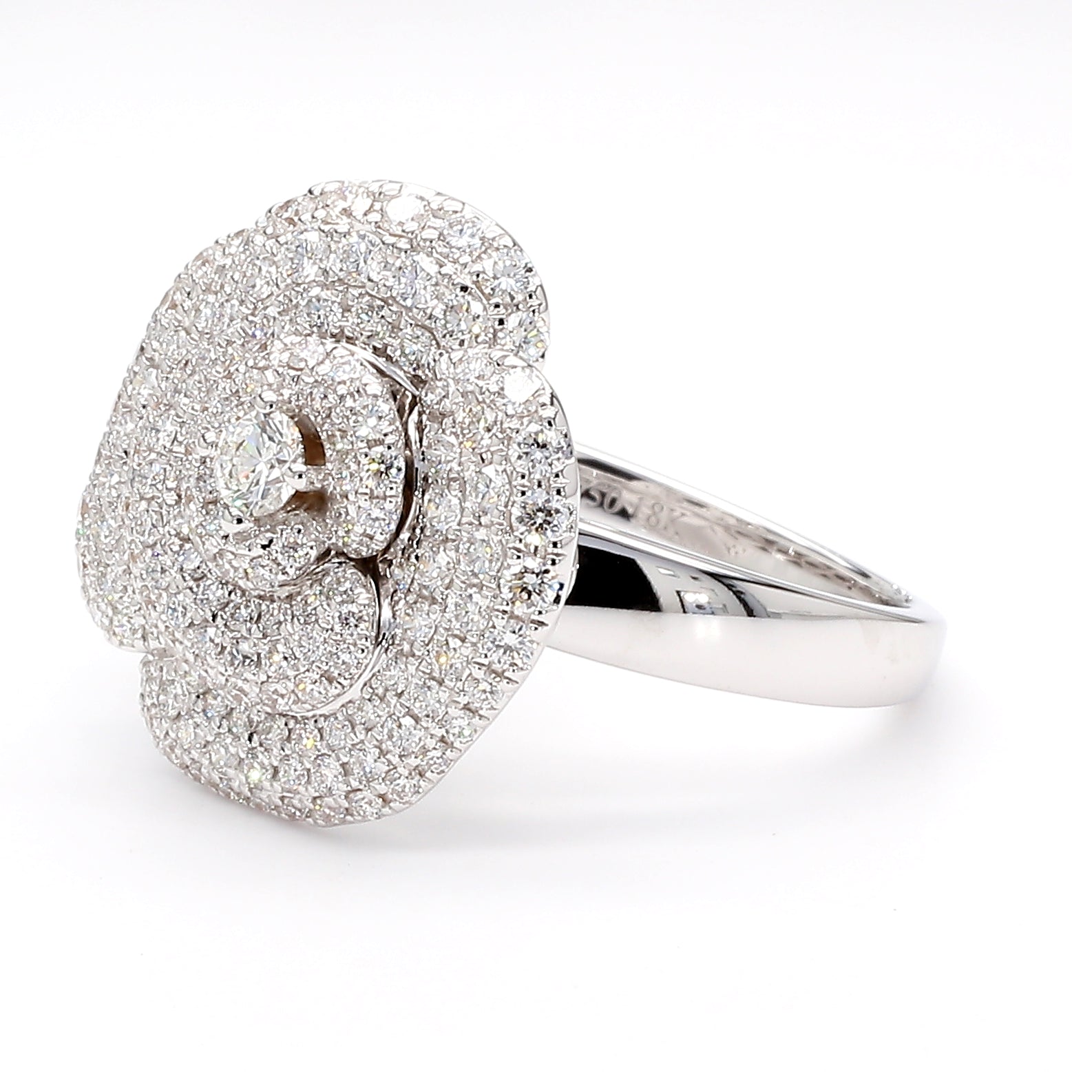 Natural White Round Diamond Ring
