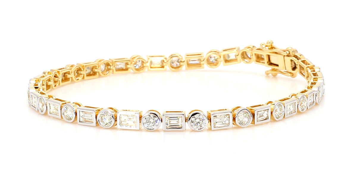 Natural White Baguette Diamond Bracelet