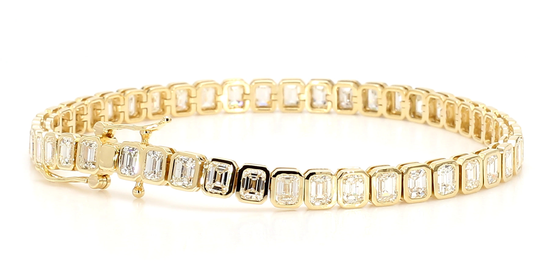 Natural White Emerald Diamond Bracelet