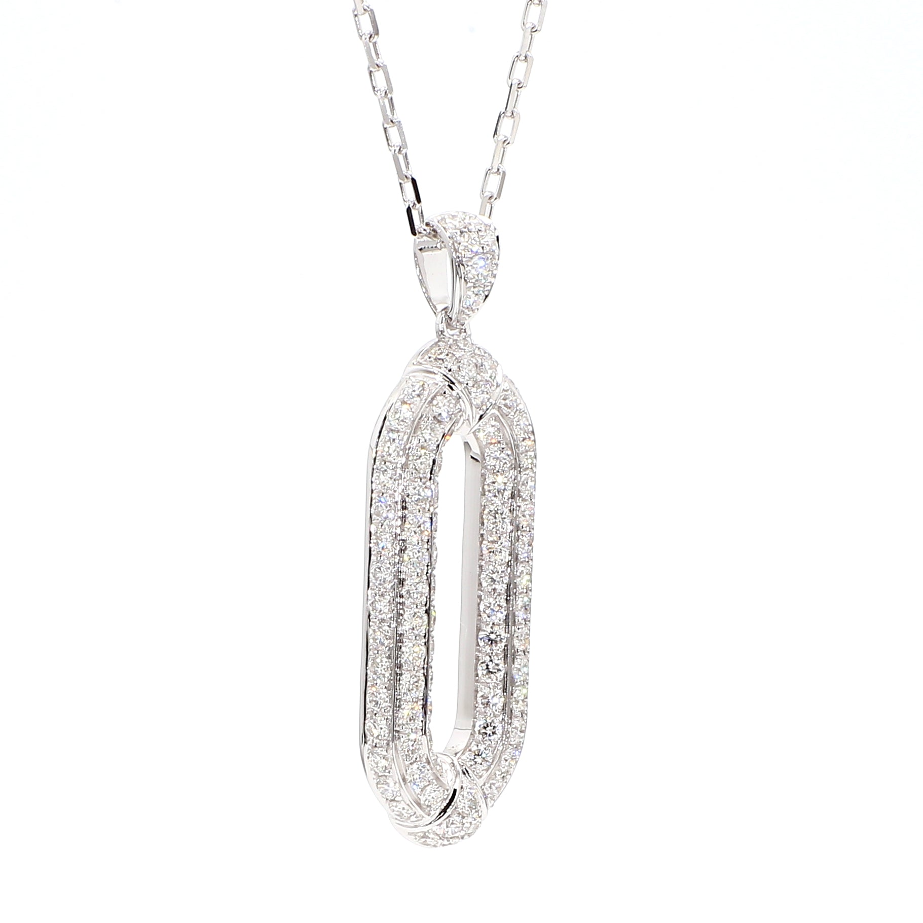 Natural White Round Diamond Pendant