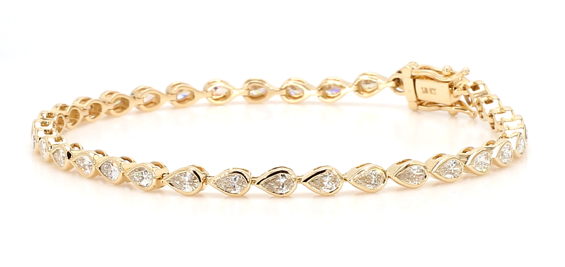 Natural White Pear Diamond Bracelet