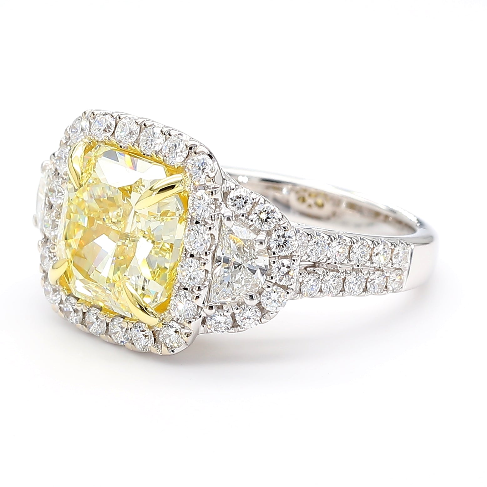 Natural Yellow Radiant Diamond Ring | GIA CERTIFIED