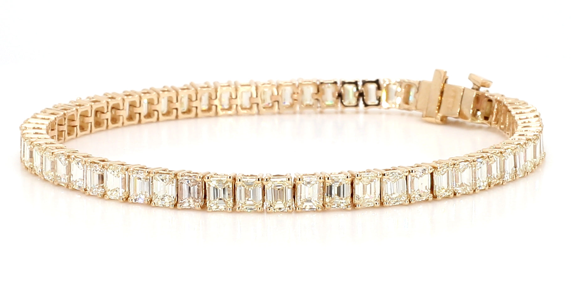 Natural White Emerald Diamond Bracelet