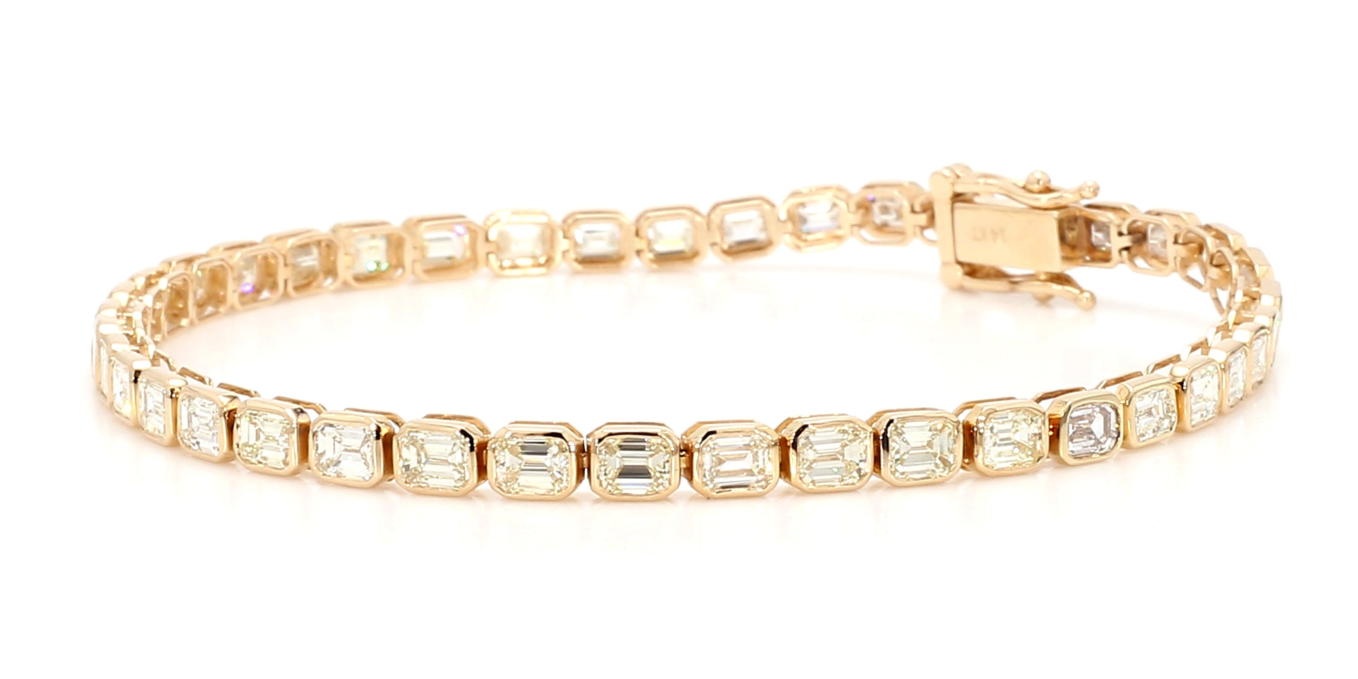 Natural White Emerald Diamond Bracelet