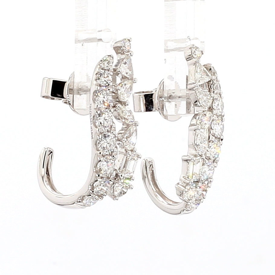Natural White Round Diamond Earring