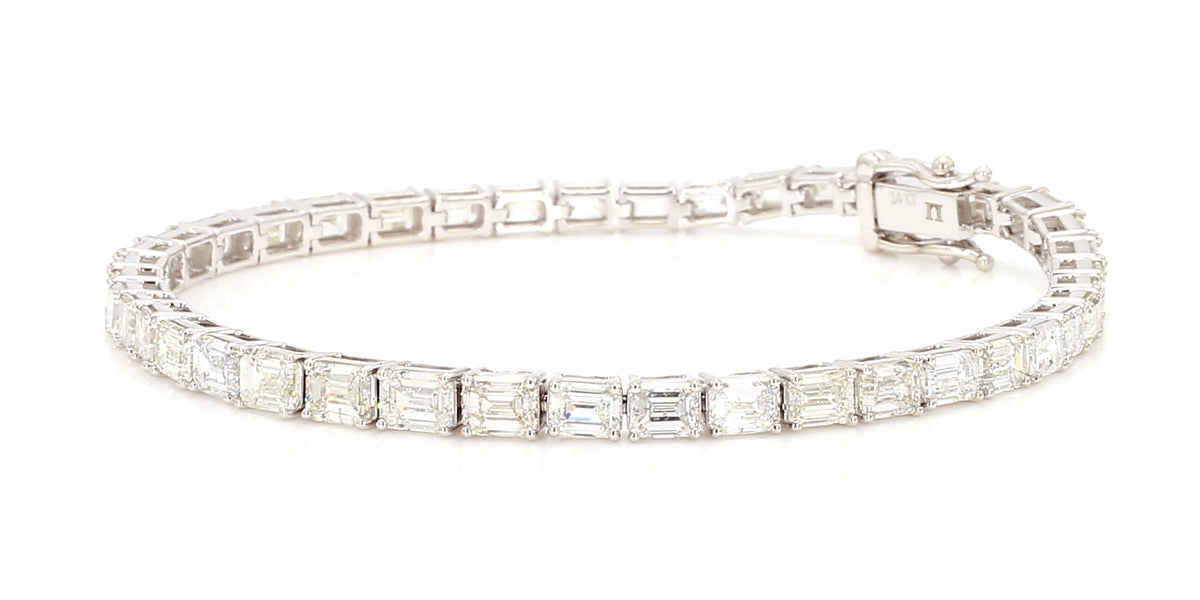Natural White Emerald Diamond Bracelet