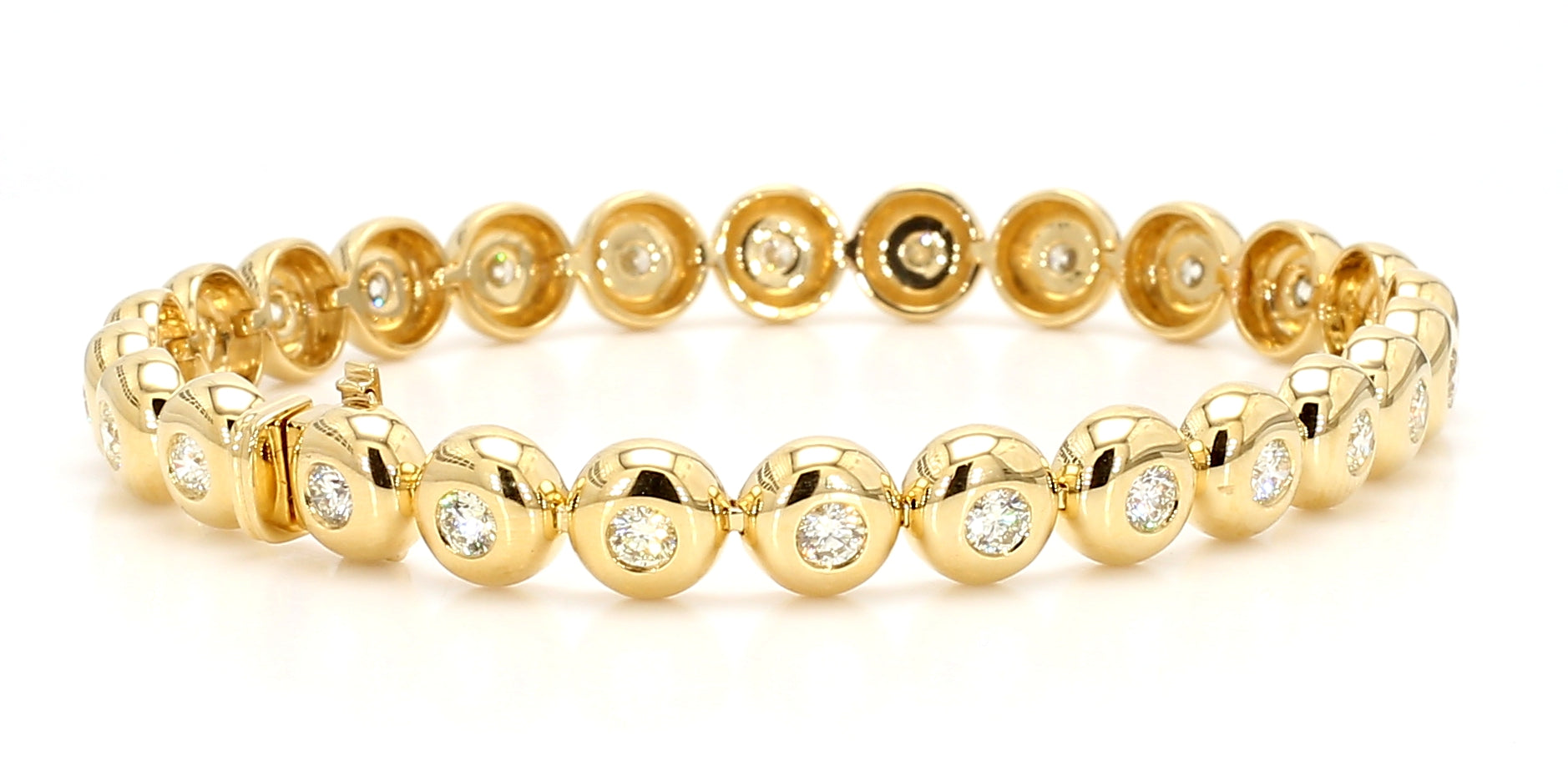 Natural White Round Diamond Bracelet