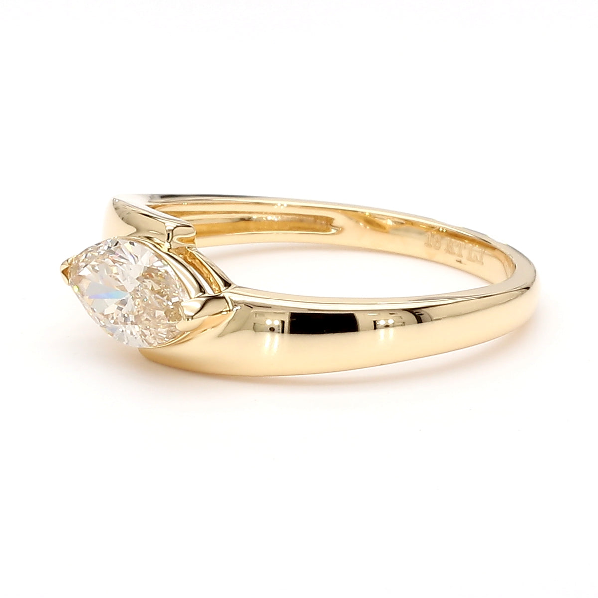 Natural White Marquise Diamond Ring