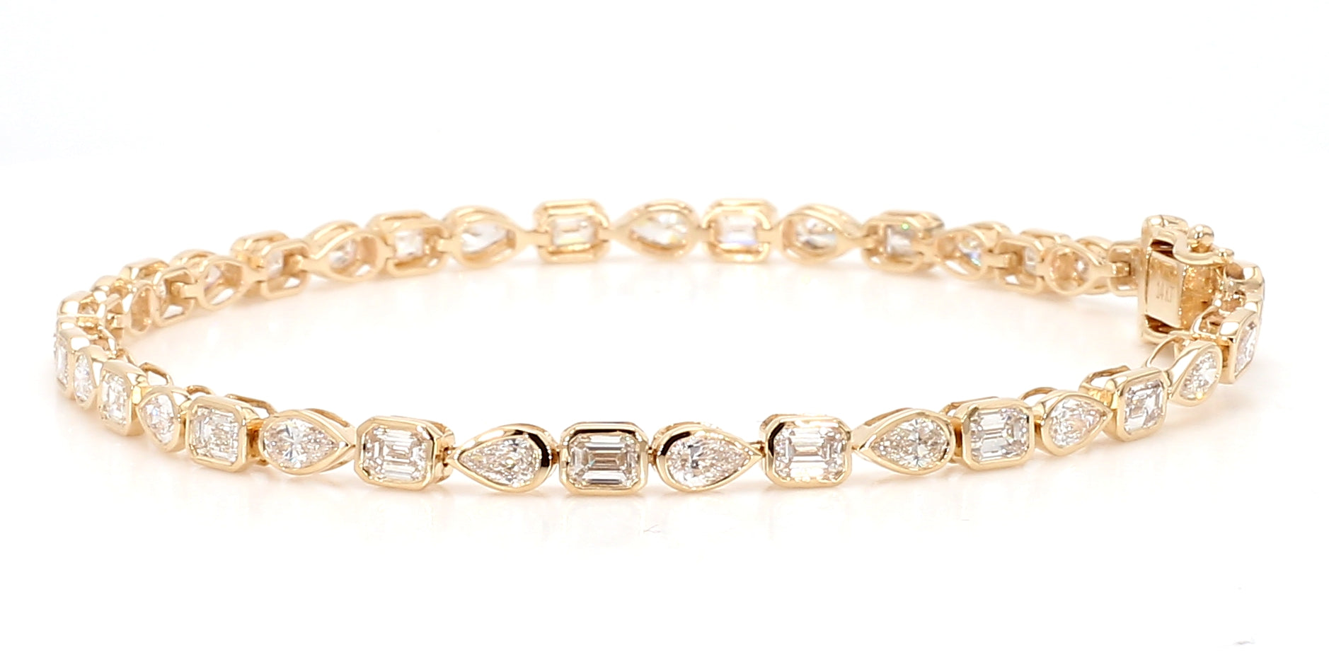 Natural White Emerald Diamond Bracelet