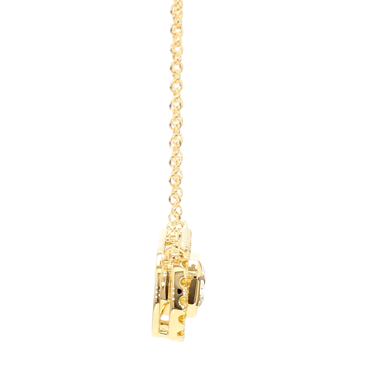 Natural Yellow Radiant Diamond Necklace Gia Certified