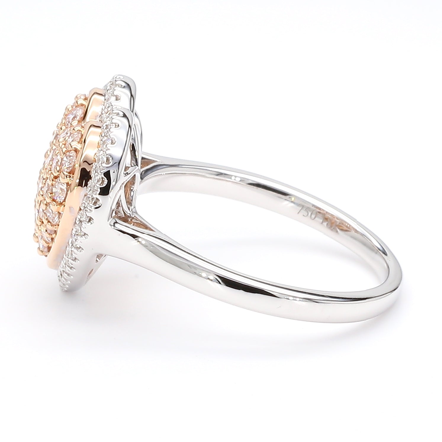 Natural Pink Round Diamond Ring