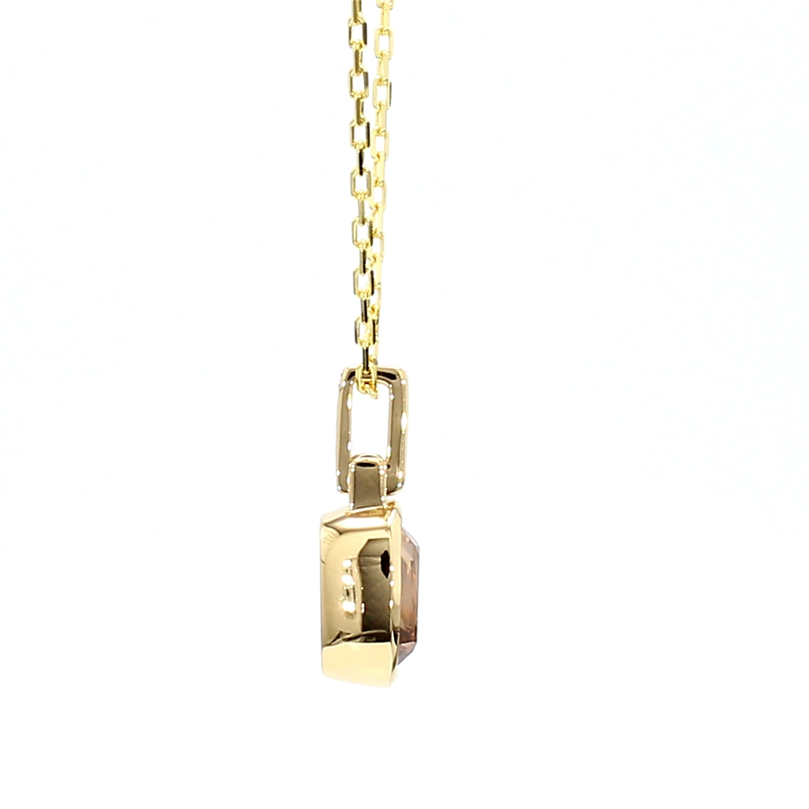 Natural Orange Diamond Pendant Gia Certified