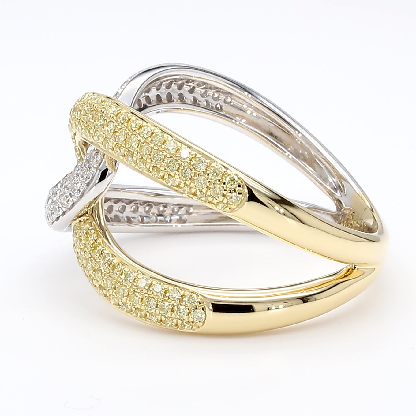 Natural Yellow Round Diamond Ring
