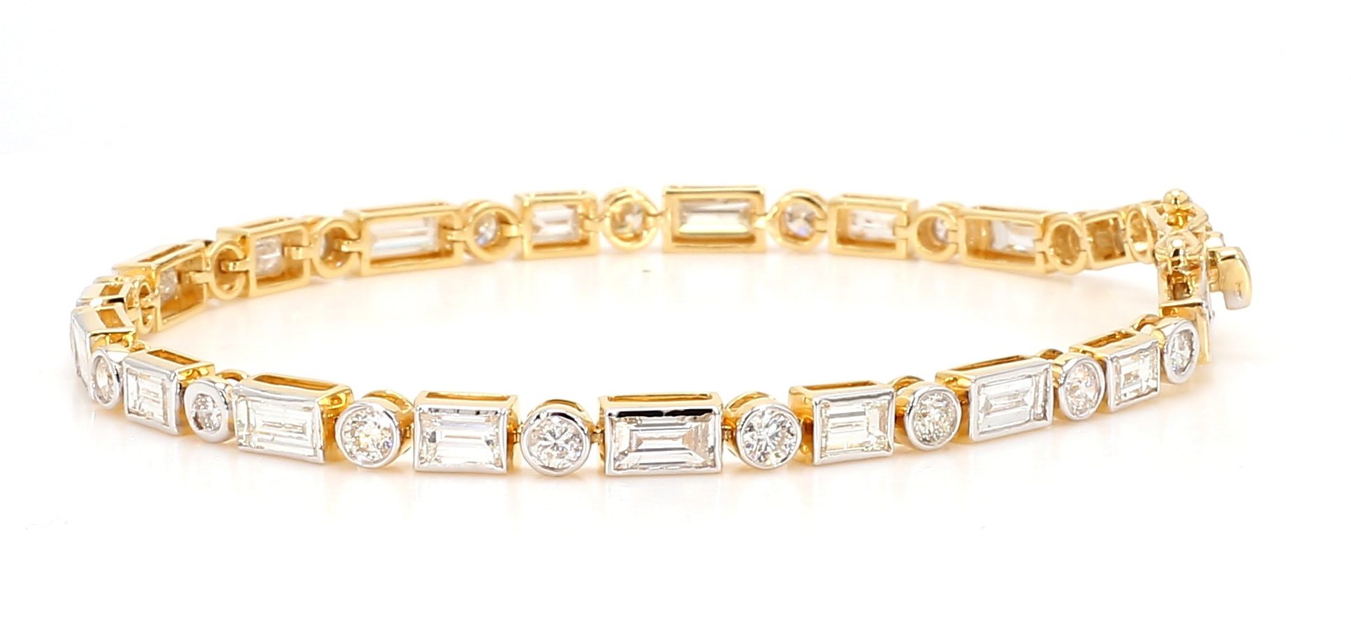 Natural White Baguette Diamond Bracelet