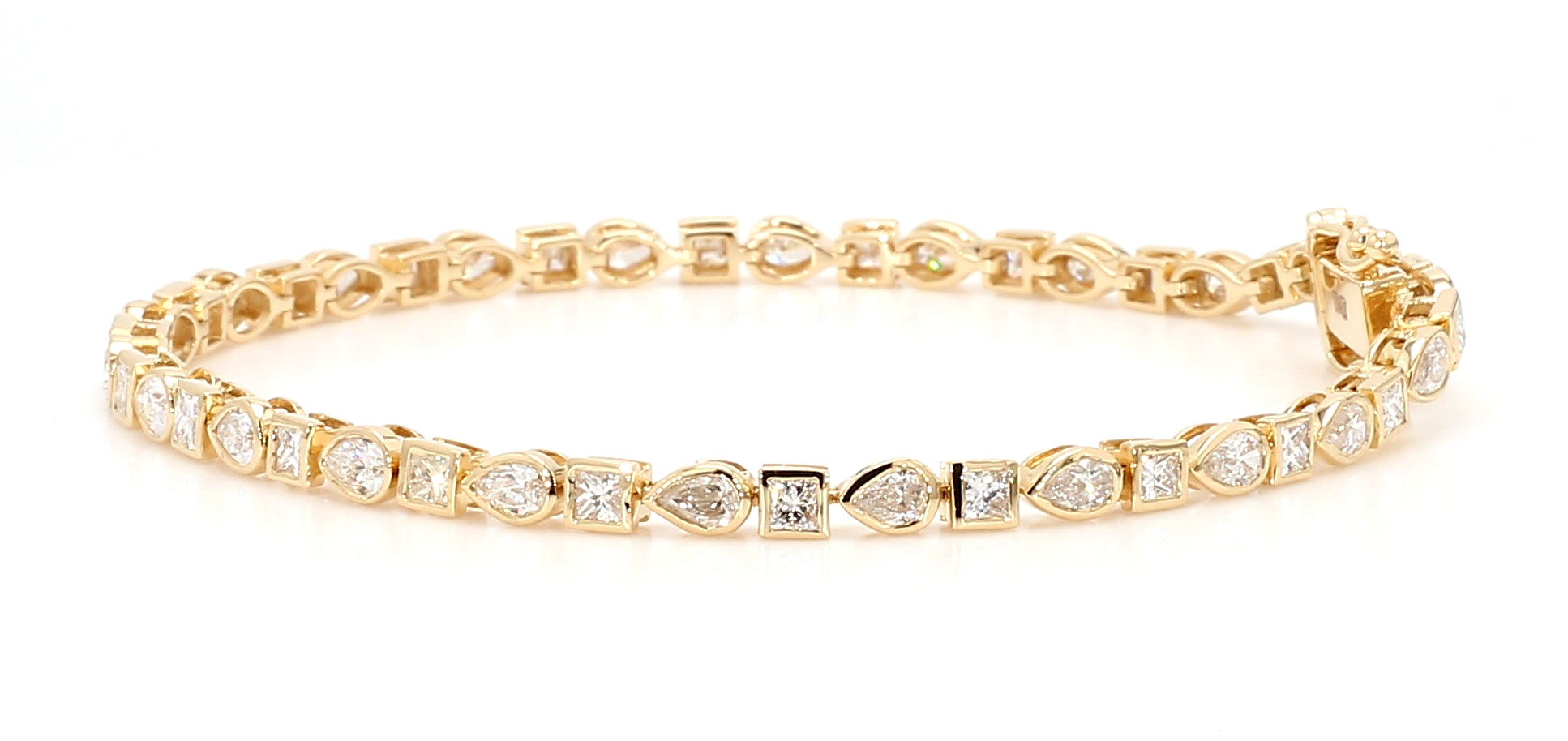Natural White Pear Diamond Bracelet
