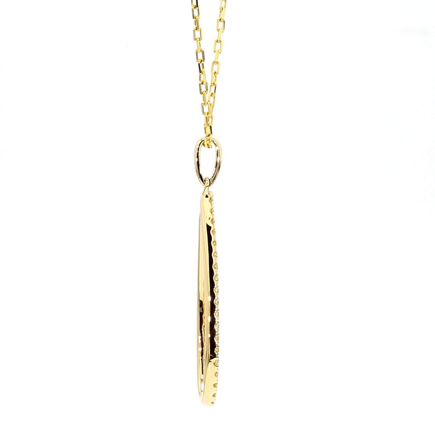 Natural Yellow Round Diamond Pendant