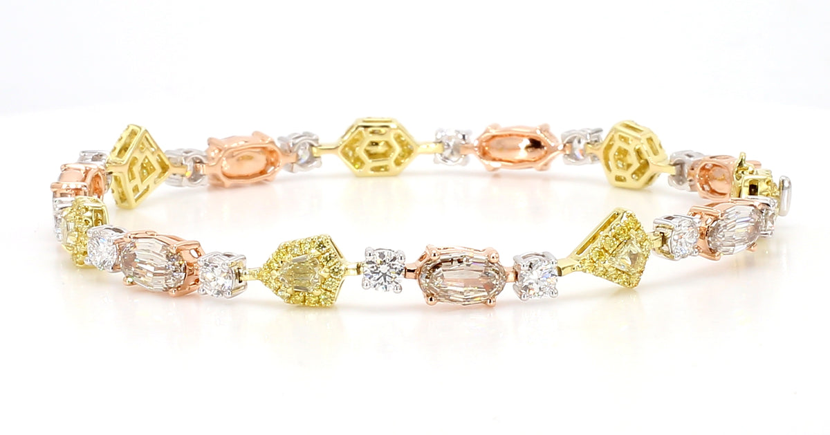 Natural White Oval Diamond Bracelet | GIA Certified
