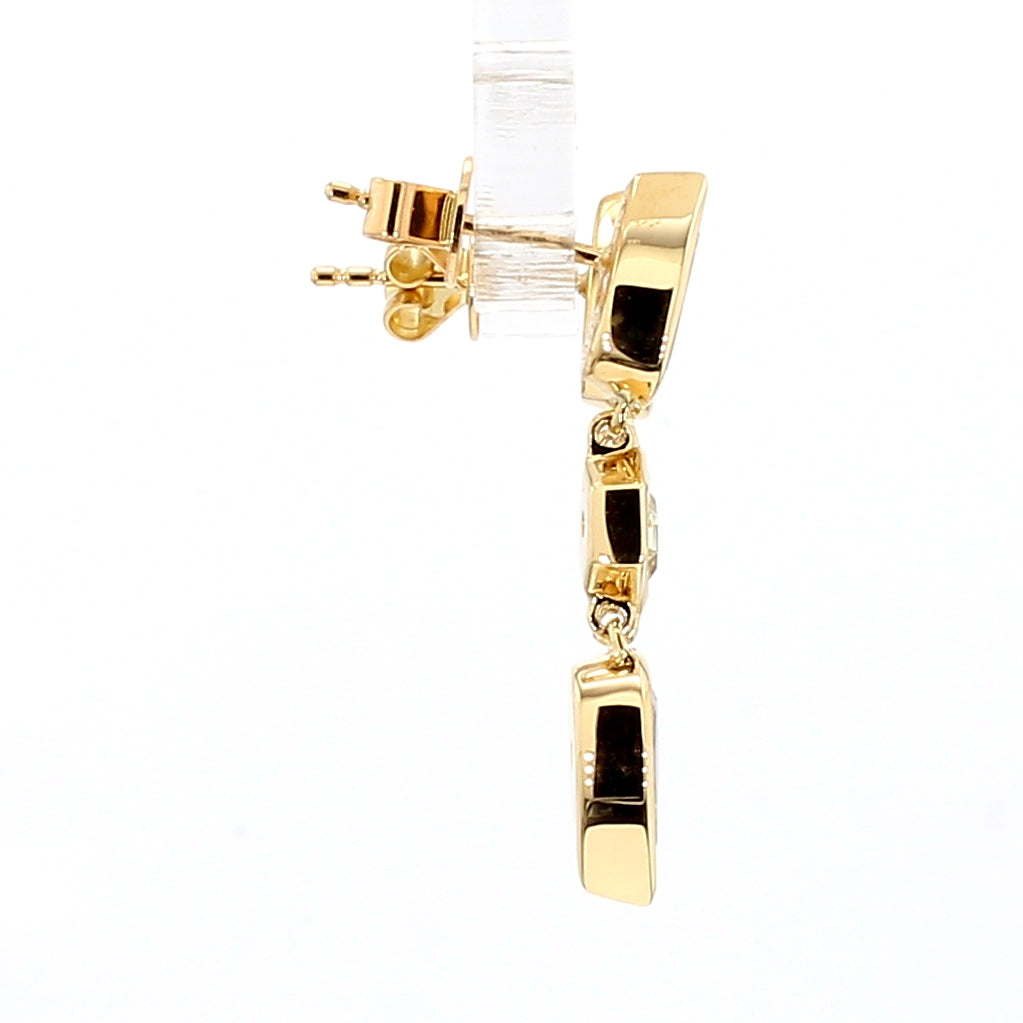 Natural Brown Kite Diamond Earring | GIA Certified