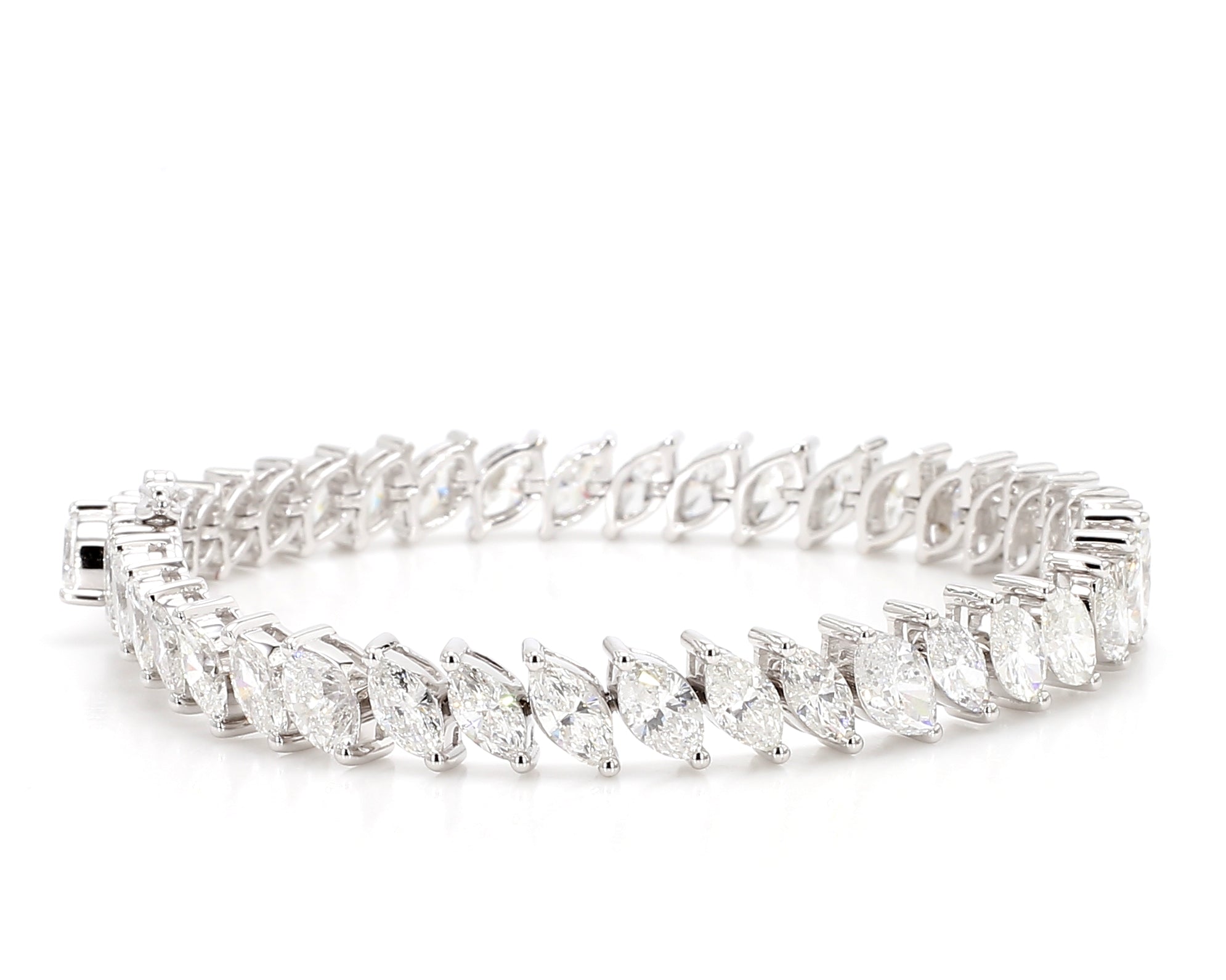 Natural White Marquise Diamond Bracelet