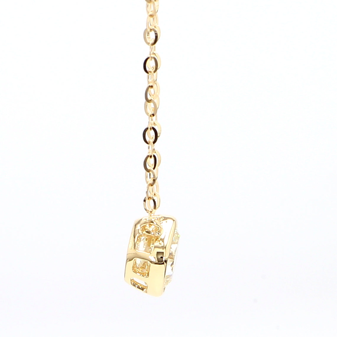 Natural Yellow Cushion Diamond NECKLACE