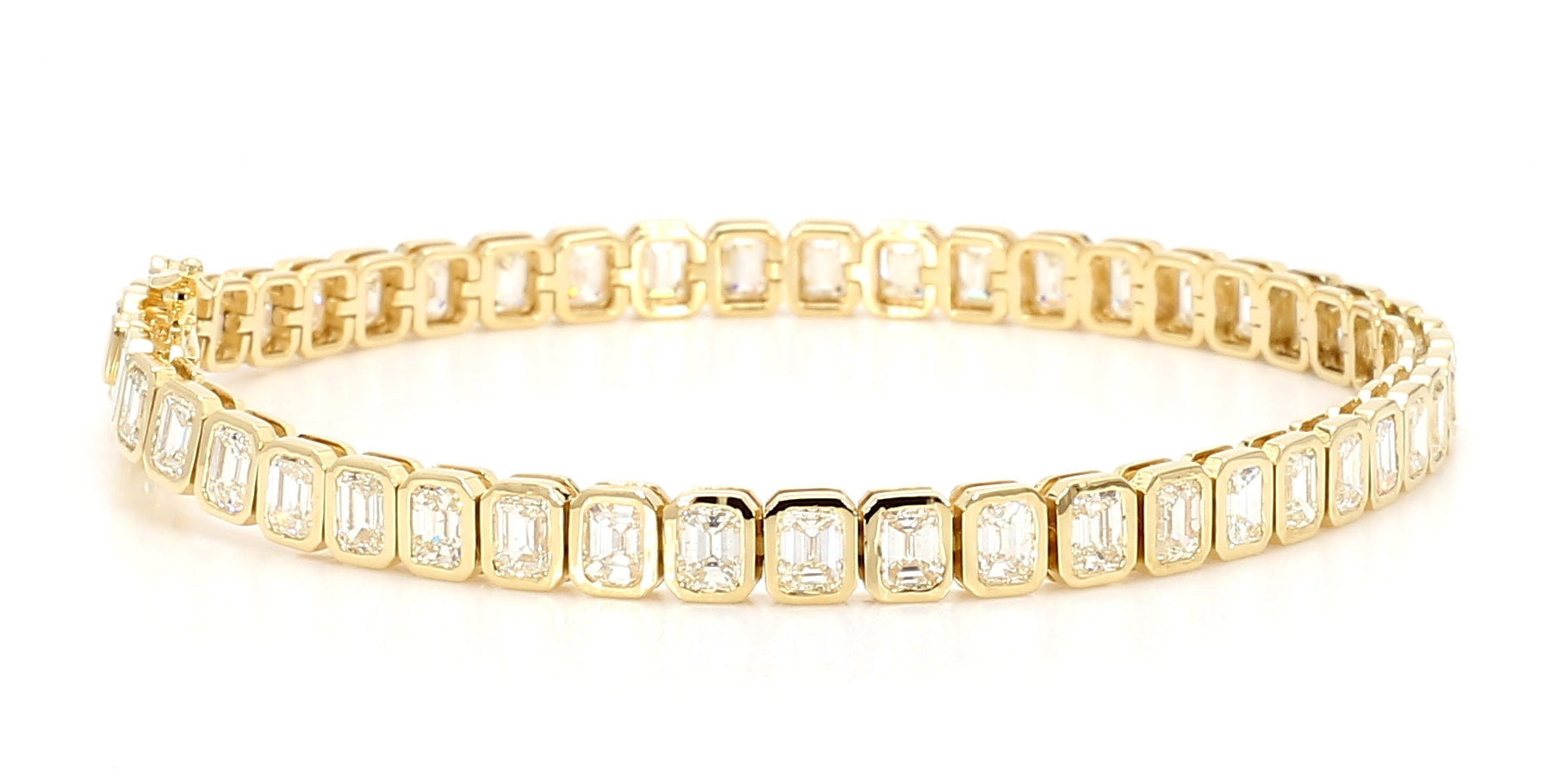 Natural White Emerald Diamond Bracelet