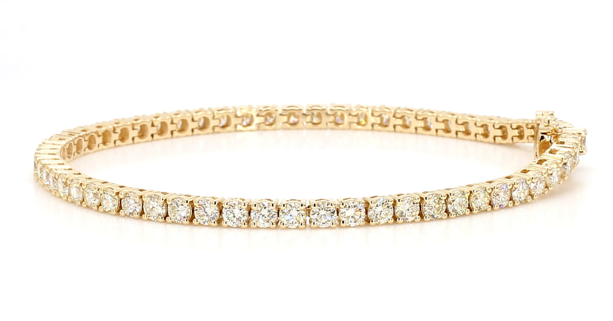 Natural White Round Diamond Bracelet