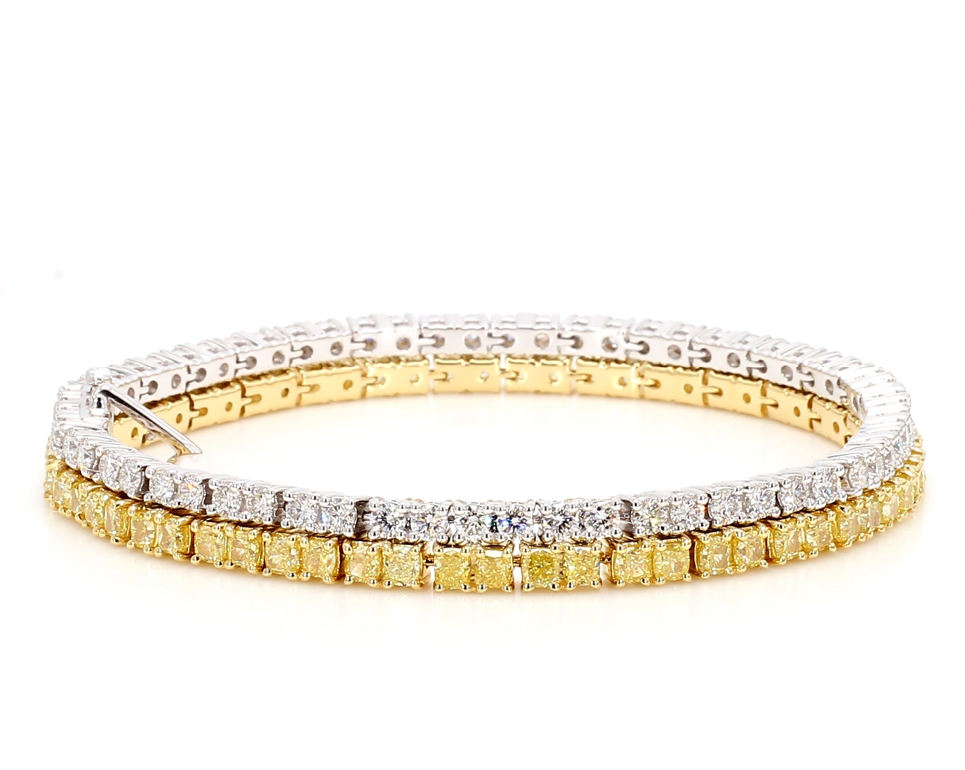 Natural Yellow Cushion Diamond Bracelet