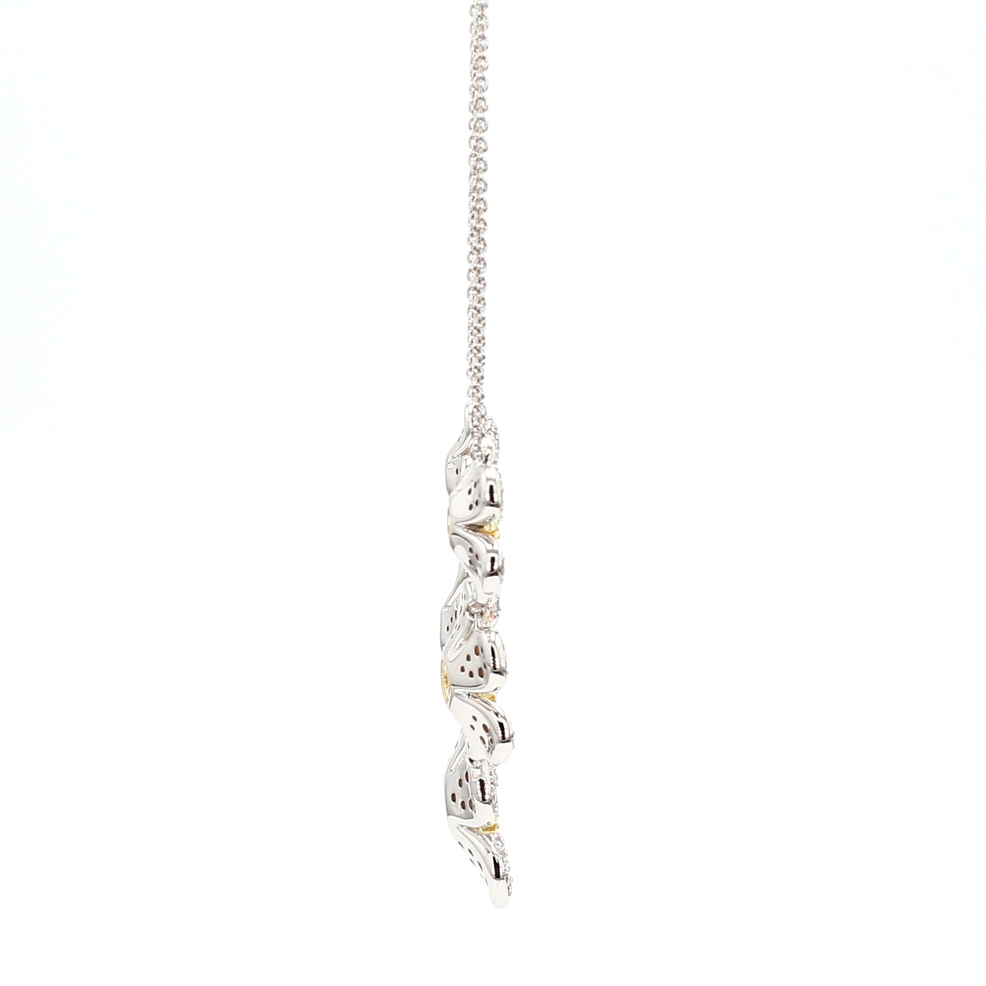 Natural Yellow Radiant Diamond Necklace