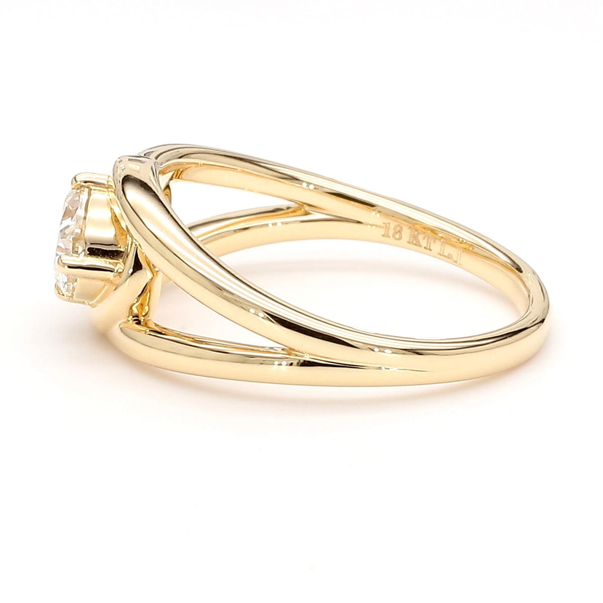 Natural White Oval Diamond Ring