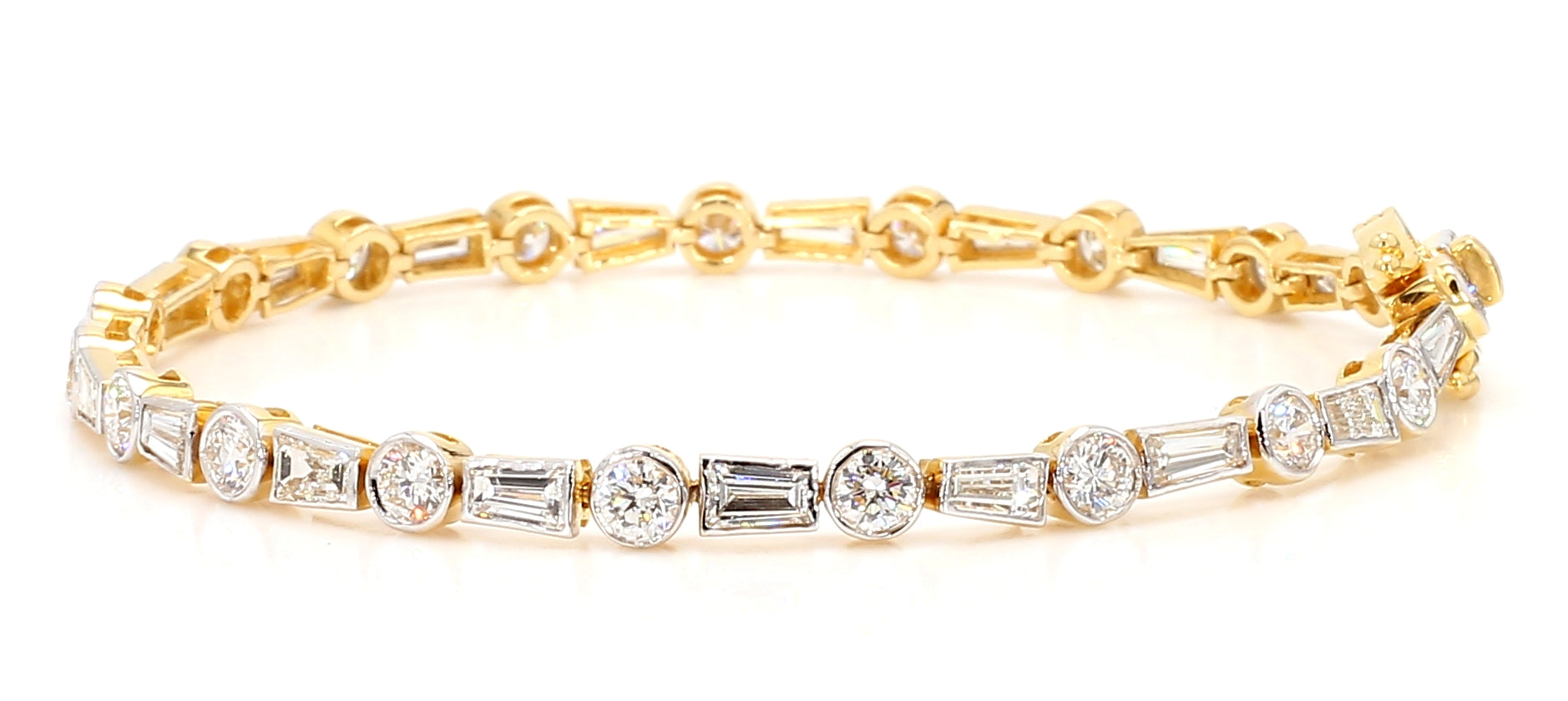 Natural White Baguette Diamond Bracelet