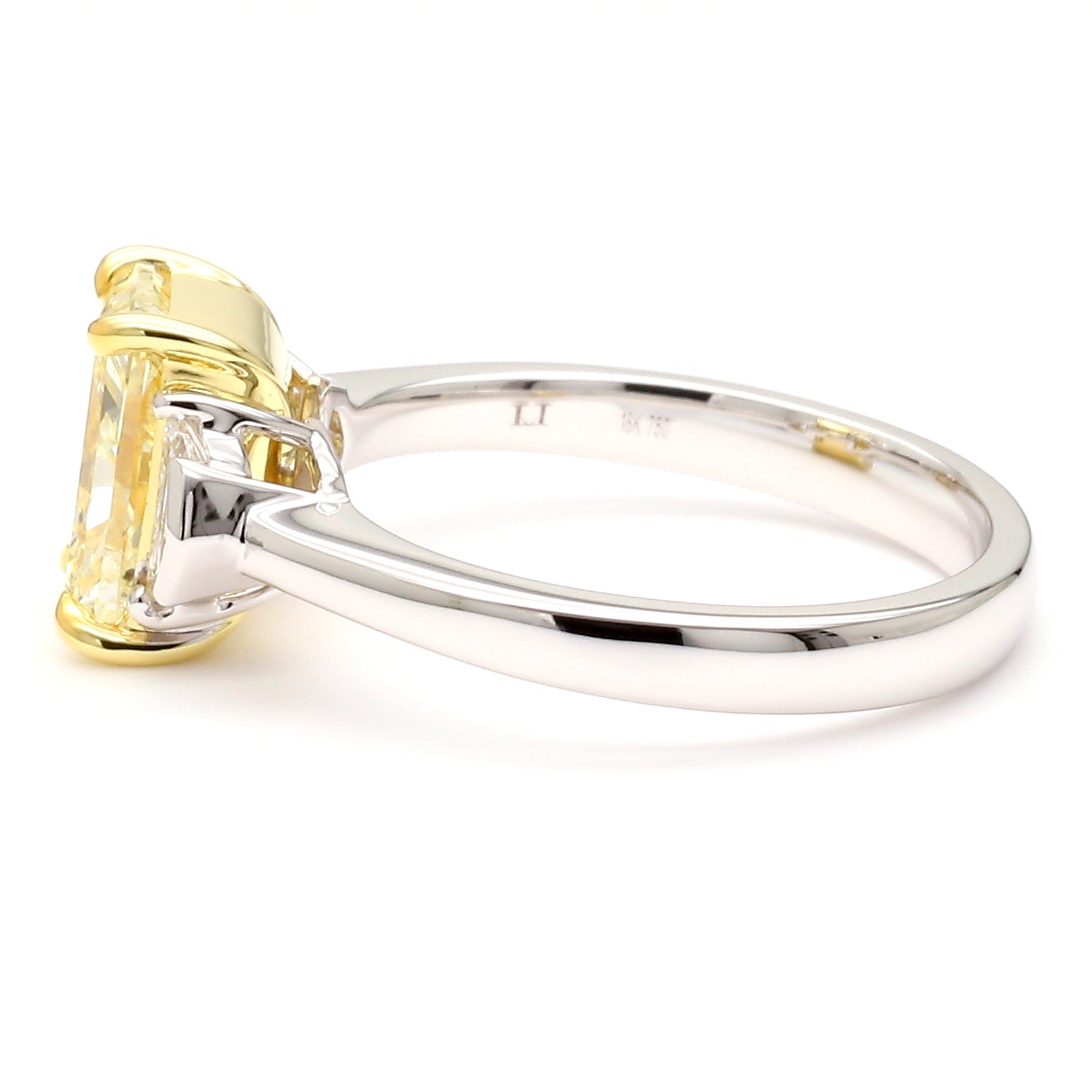 Natural Yellow Radiant Diamond Ring GIA Certified product image 3