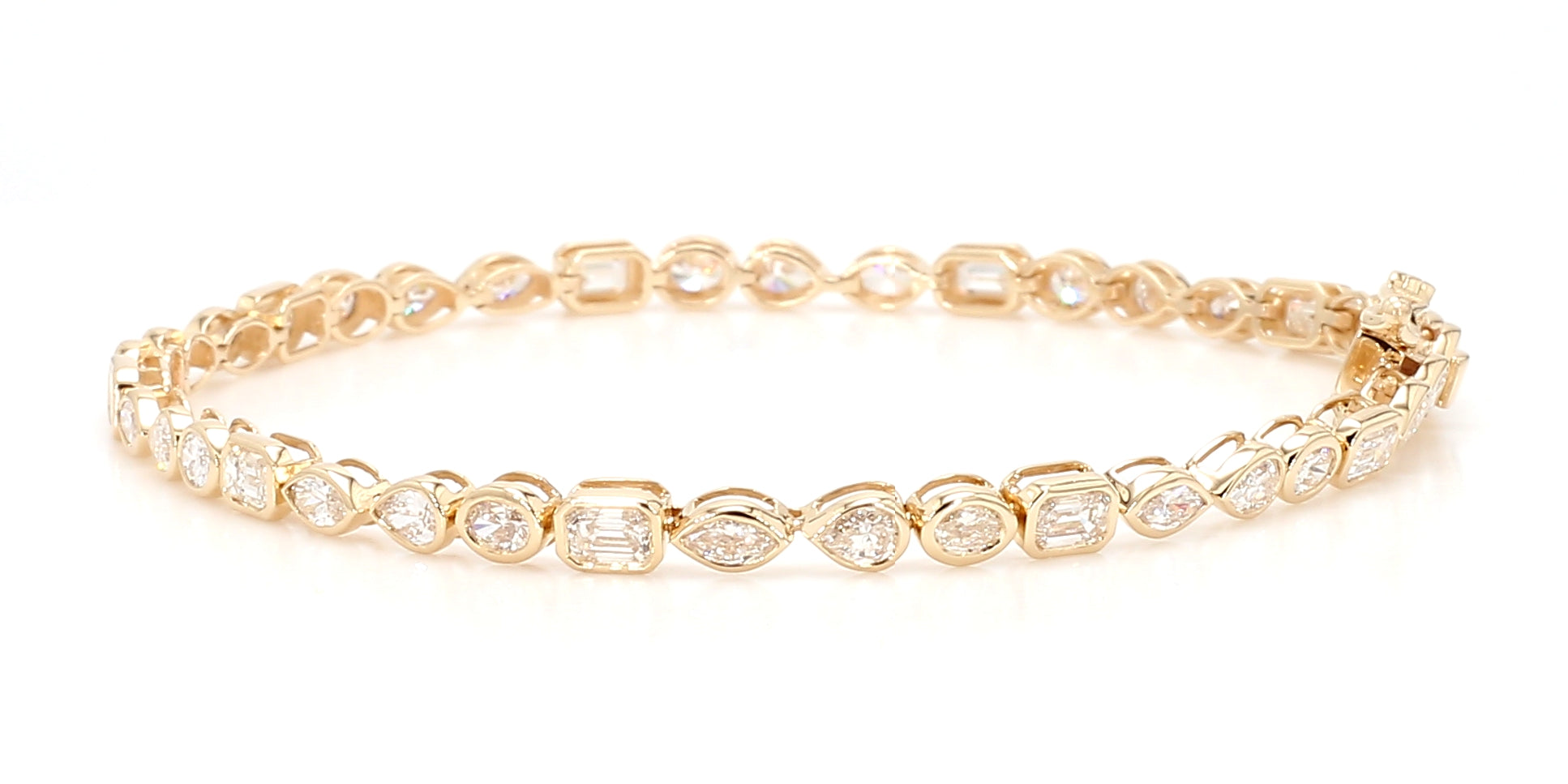 Natural White Emerald Diamond Bracelet