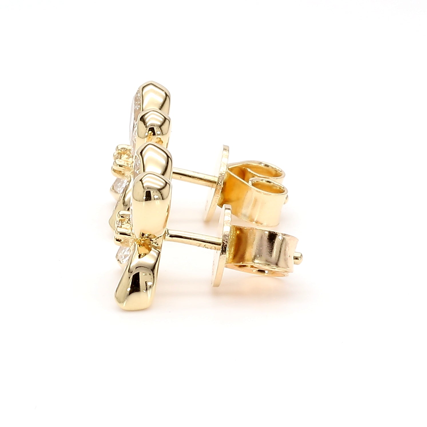 Natural White Oval Diamond Earring