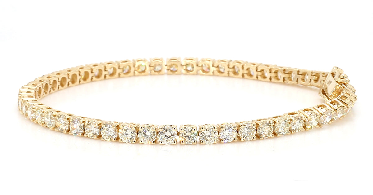 Natural White Round Diamond Bracelet